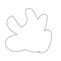 Black abstract shapes outline vectors