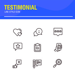 set line icon testimonial vector illustration