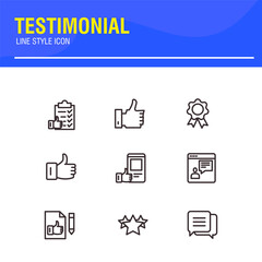 set line icon testimonial vector illustration