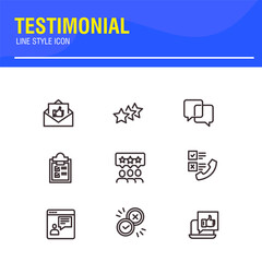 set line icon testimonial vector illustration