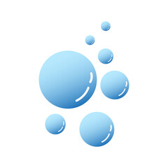 Bubbly symbols. Soap foam bubbles icons. sphere bubble air. vector illustration.