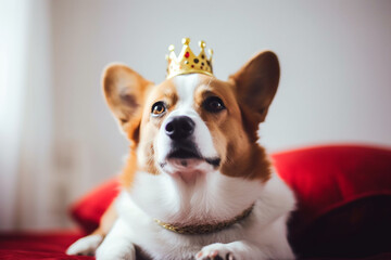 generative AI.
a dog wearing a king's crown