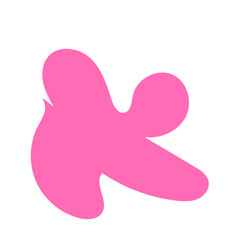 Pink abstract shape vector 