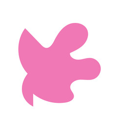 Pink abstract shape vector 