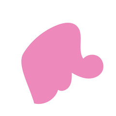 Pink abstract shape vector 