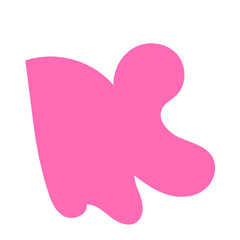 Pink abstract shape vector 