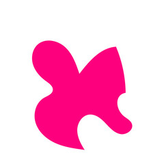 Pink abstract shape vector 