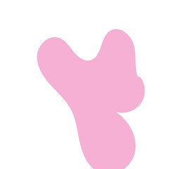 Pink abstract shape vector 