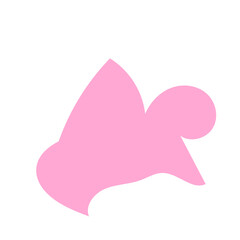 Pink abstract shape vector 