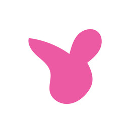 Pink abstract shape vector 