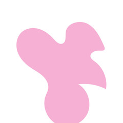 Pink abstract shape vector 