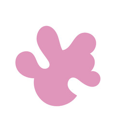 Pink abstract shape vector 