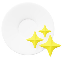 3d Illustration of Clean Dishes