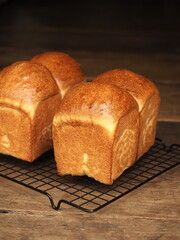 golden brown baked soft sandwich bread