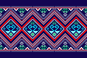 Geometric ethnic pattern embroidery design for walls, garments, and backgrounds.
