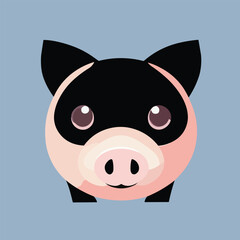 Cute vector illustation of a pig