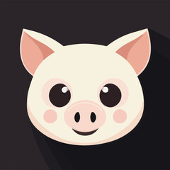 Obraz na płótnie Canvas Cute vector illustation of a pig
