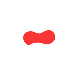 Red blob shape