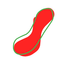 Red blob shape