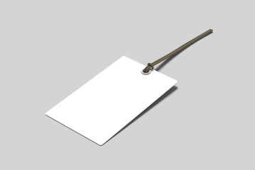 Label tag mockup blank