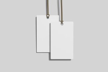 Label tag mockup blank