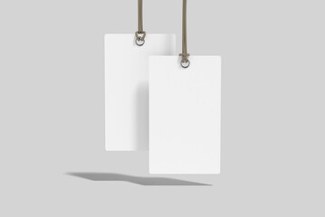 Label tag mockup blank