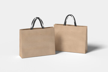 Shopping bag mockup blank