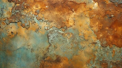 A heavily rusted metal surface in close-up. Generative AI