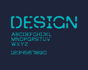 simplicity modern designer font set in vector format