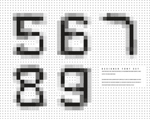 Creative Bitmap designer font set - 5,6,7,8,9