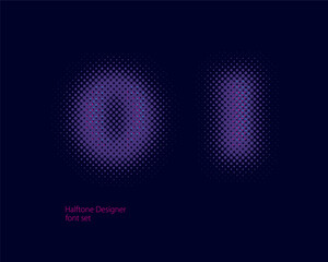 Halftones Designer font set