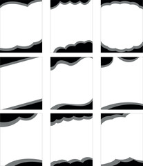 Simple black silhouette frame. The aspect ratio is four to five.