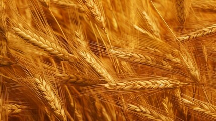 A Close-Up of Wheat Crop Ready for Harvest. Generative AI