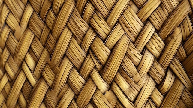 A detailed woven basket texture. Generative AI