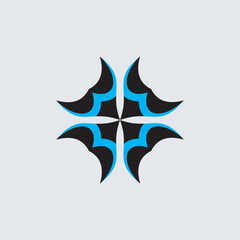 Black and blue abstract logo design
