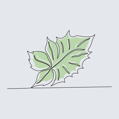 line drawing leaf nature logo design