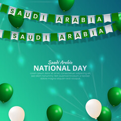 Saudi Arabia National Day Social Media Banner Template