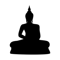beautiful buddha silhouette