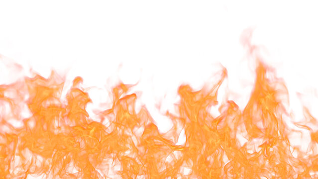 Fiery Mirage Photo realistic Fire Flames - 3D Rendering - Transparent Background