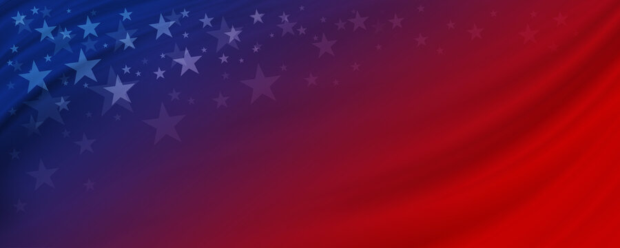 Abstract USA or America banner background illustration