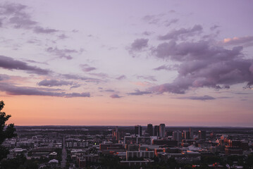 Fototapeta premium sunset in the city