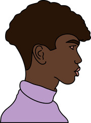 Female Afro Hair Illustration Vector