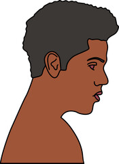 Man Afro Hair Illustration Vector