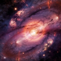 Naklejka na ściany i meble Möbiusband galaxy in space