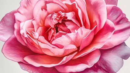 Beautiful close up shot of pink rose Generative AI