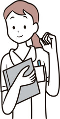 日本人女性ナースのイラスト素材