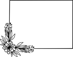 Fototapeta premium floral square frame, frame, design, decoration, square, border, vector, invitation, background, vintage, illustration, flower, card, wedding, decorative, leaf, banner, graphic, pattern, set, element, 