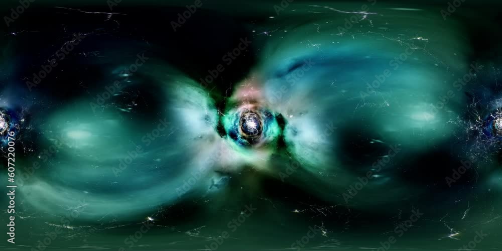 Wall mural 360 vr space 3013: virtual reality video flying through star fields in space (loop).