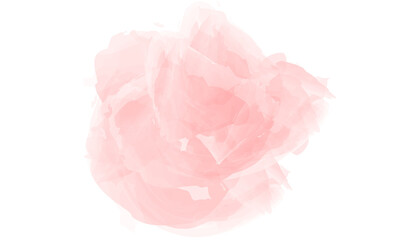 watercolor pink abstract background centered on white