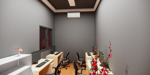 Fototapeta premium office in industrial area factory